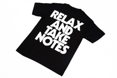 "RELAX AND TAKE NOTES" (BLACK)