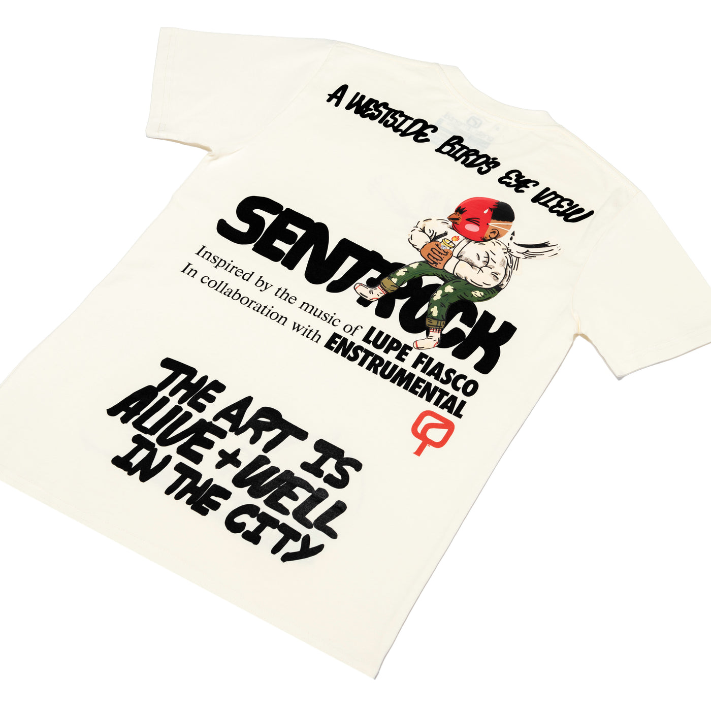 "A WESTSIDE BIRD'S EYE VIEW" - Enstrumental + Sentrock - Limited Edition Shirt (BUTTER)