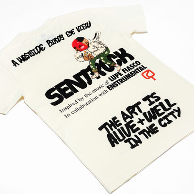 "A WESTSIDE BIRD'S EYE VIEW" - Enstrumental + Sentrock - Limited Edition Shirt (BUTTER)