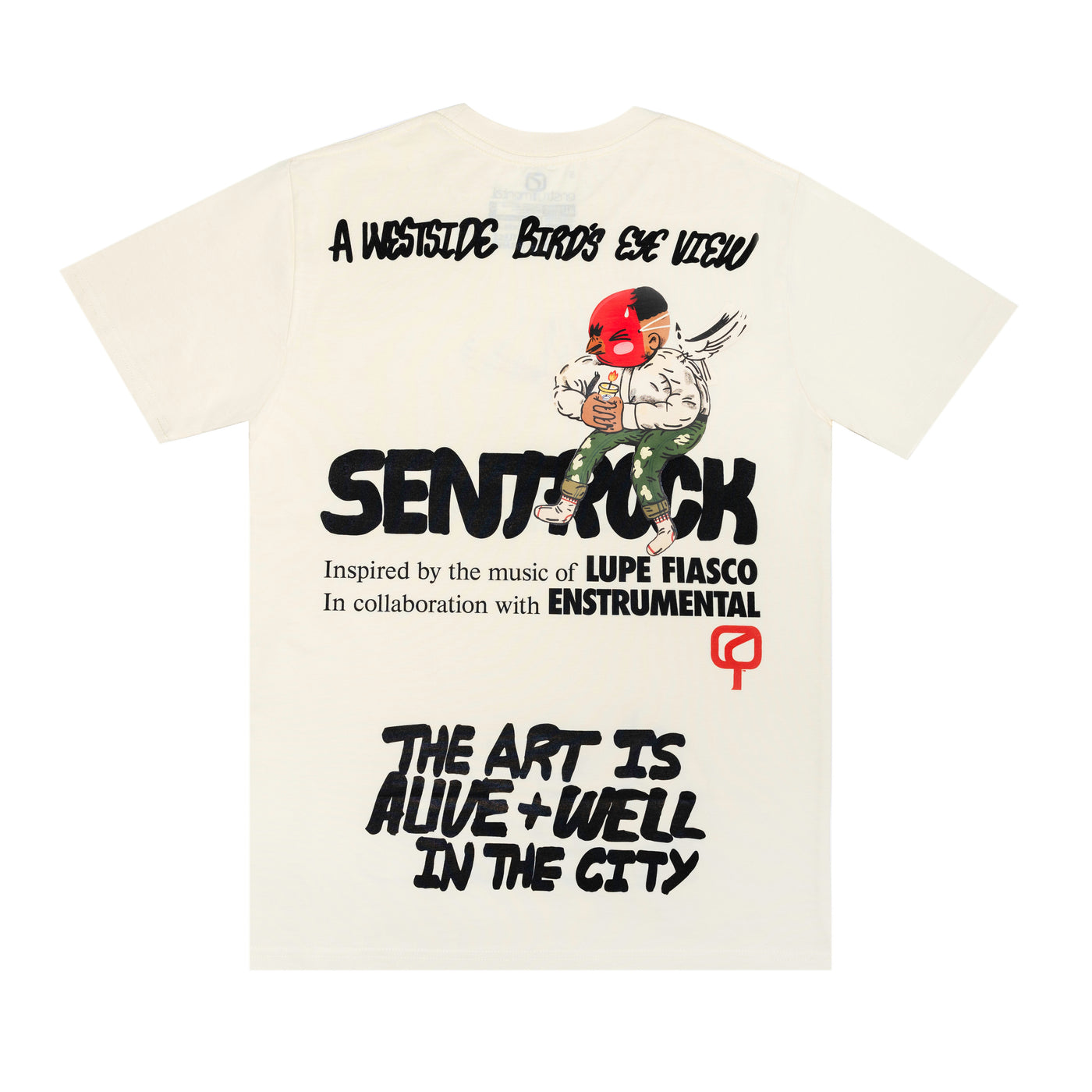 "A WESTSIDE BIRD'S EYE VIEW" - Enstrumental + Sentrock - Limited Edition Shirt (BUTTER)